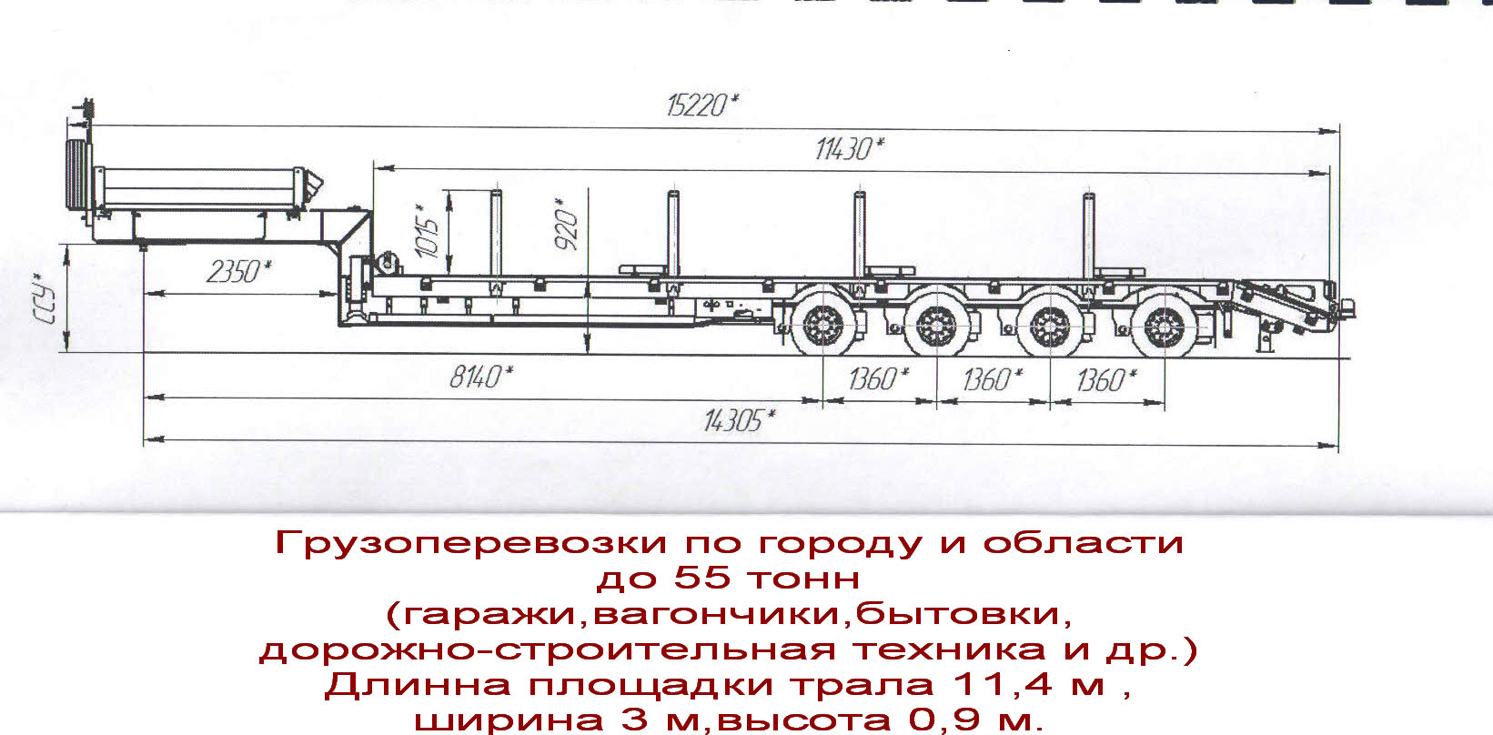 9942l4 Тралл габариты